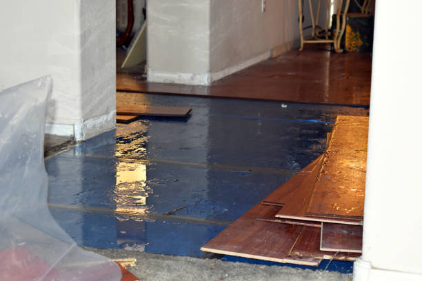 Professional Basement Flood Cleanup technician working in Long Beach, NY